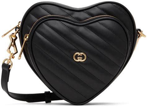 black gucci purse with heart|gucci interlocking g shoulder bag.